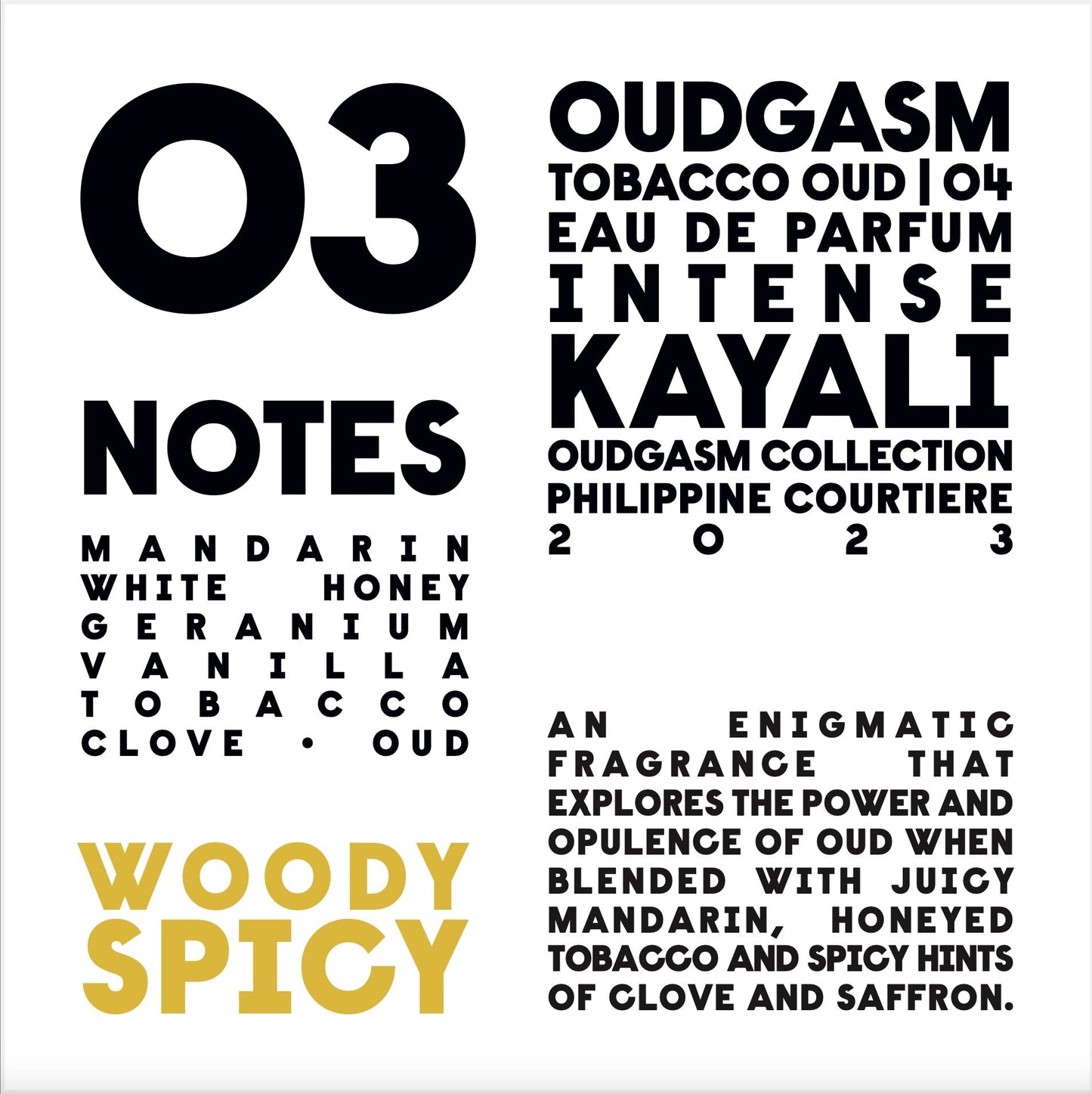 5ml Bottle - Oudgasm Tabacco Oud by Kayali (From ScentClub Kit #7)