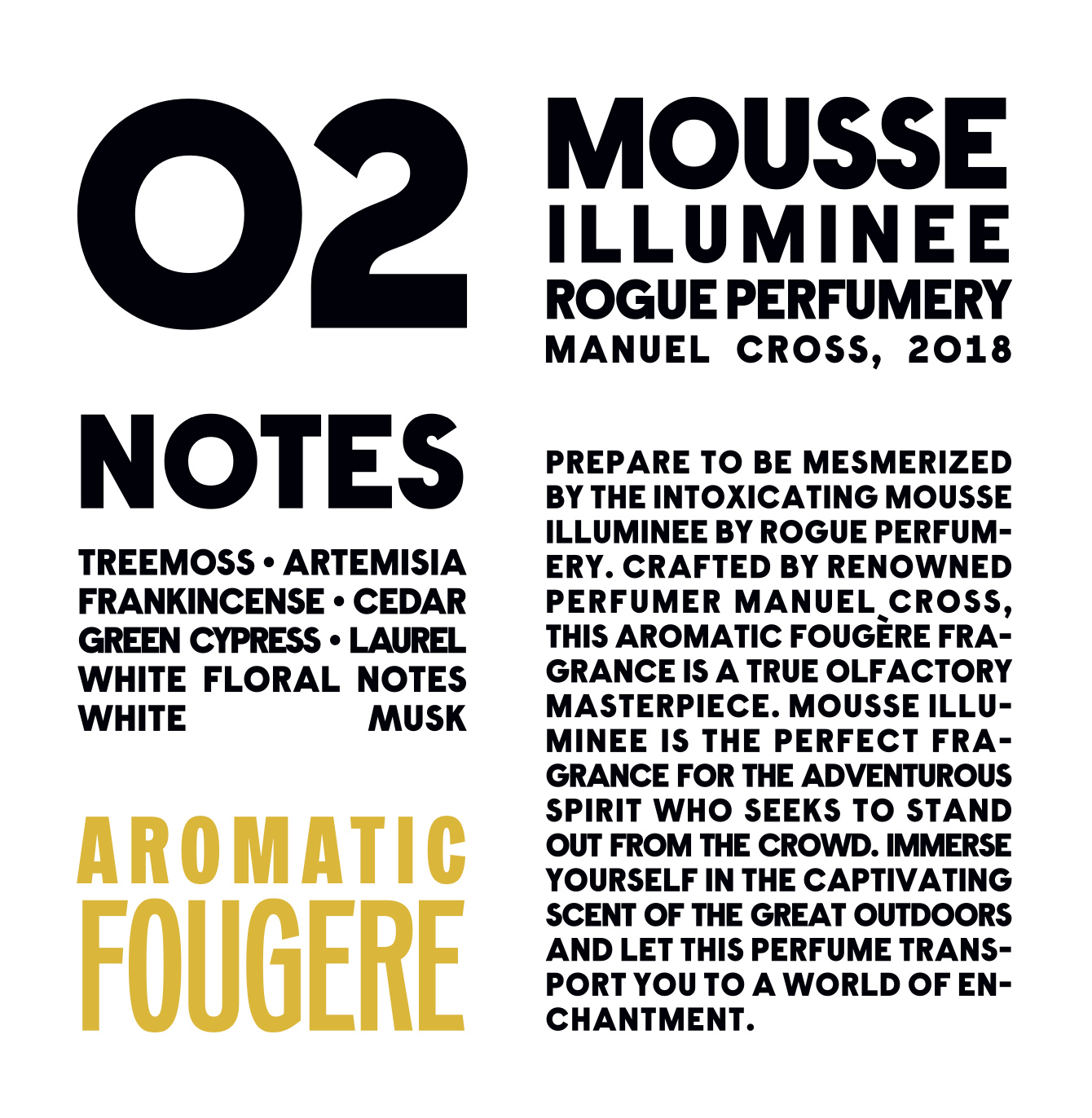5ml  Bottle - Mousse Illuminee by Rogue Perfumery (From ScentClub Kit #12)